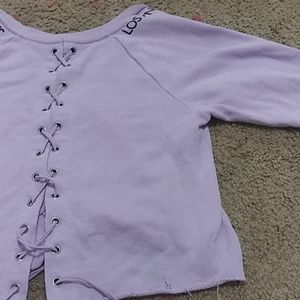 Pastel Purple Los Angles Crop Top